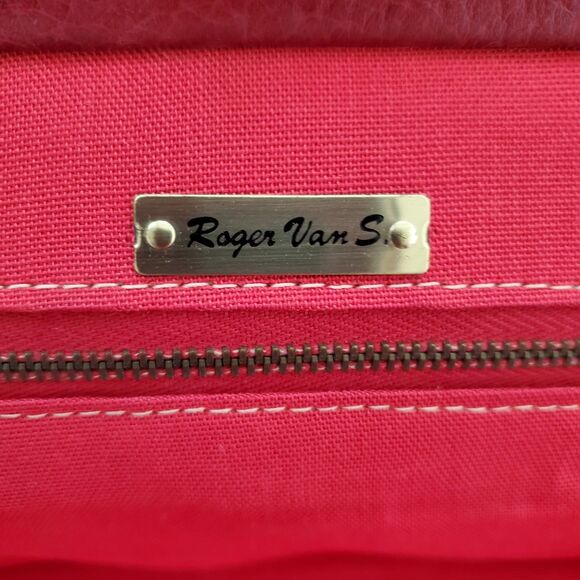 Vintage 50's Roger Van S Red Leather Clutch - Picture 5 of 9